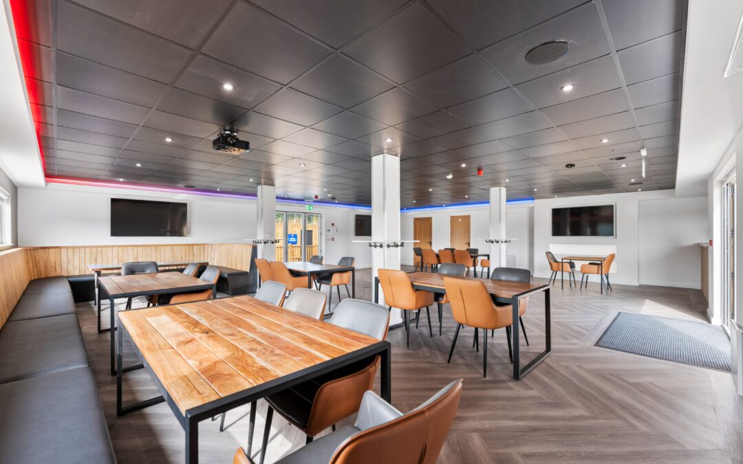 New club hospitality suite at SL2 Rail Stadium, Retford FC